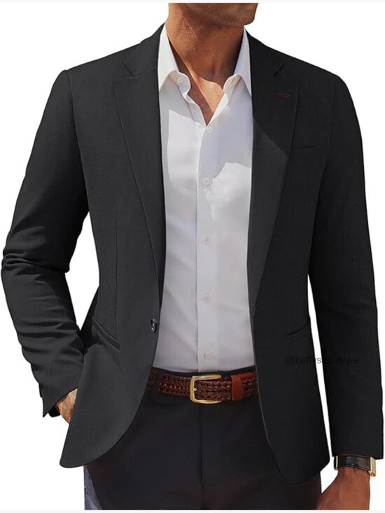 Other - Lightweight Men's Casual Blazer One Button Sport Coat Notched Lapel